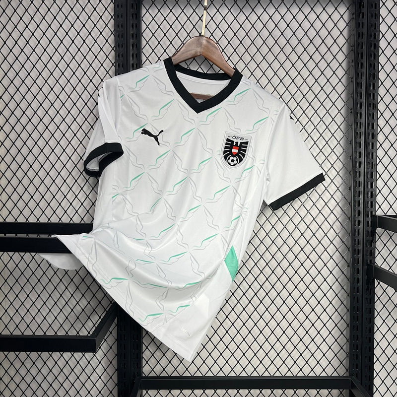 Camisa Áustria Euro 2024/25 Branca – Versão Torcedor