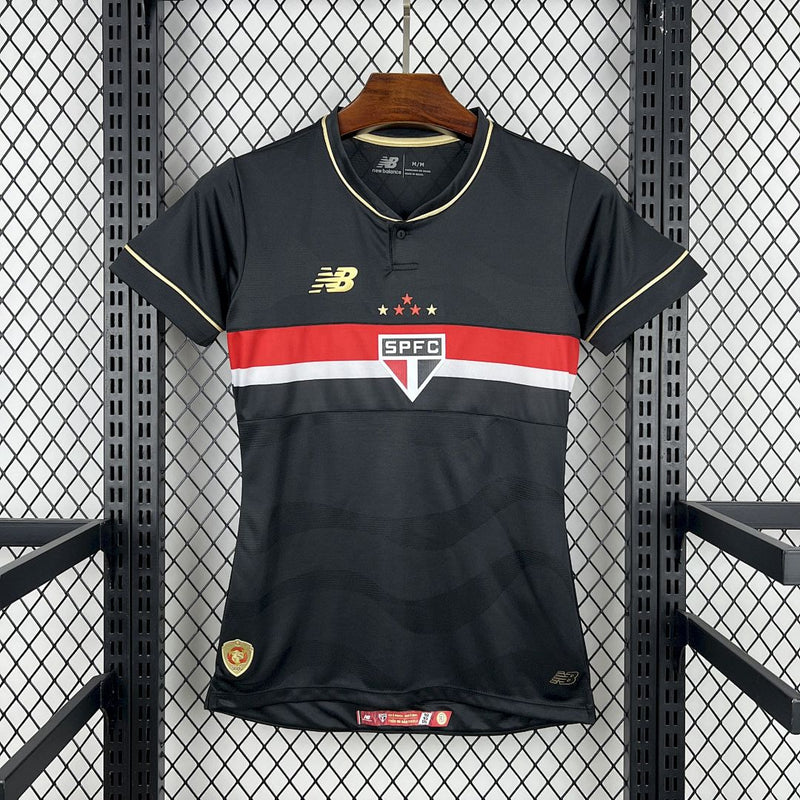 Camisa São Paulo 2025/26 Preta – Versão Jogadora Feminina