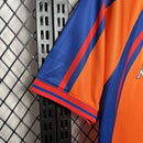 Camisa Barcelona 1998 -Laranja e Azul – Versão Retrô