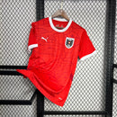Camisa Áustria Euro 2024/25 Home Vermelha – Versão Torcedor