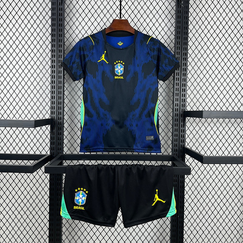 Conjunto Infantil Brasil 2026/27 Azul – Versão Torcedor