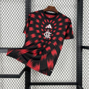 Camisa Flamengo 2025/26 Pré-Jogo Preta e Vermelha – Versão Torcedor