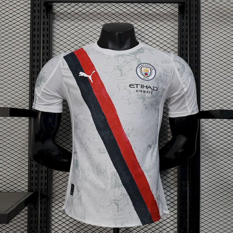 Camisa Manchester City 2025/26 Away Branca – Versão Jogador
