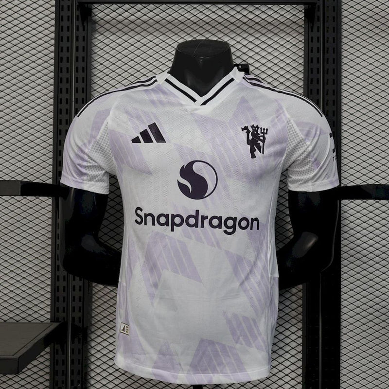 Camisa Manchester United 2025/26 Away Branca – Versão Jogador