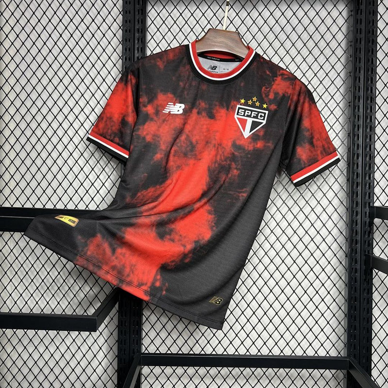 Camisa São Paulo 2024/25 Third Vermelha e Preta – Versão Torcedor