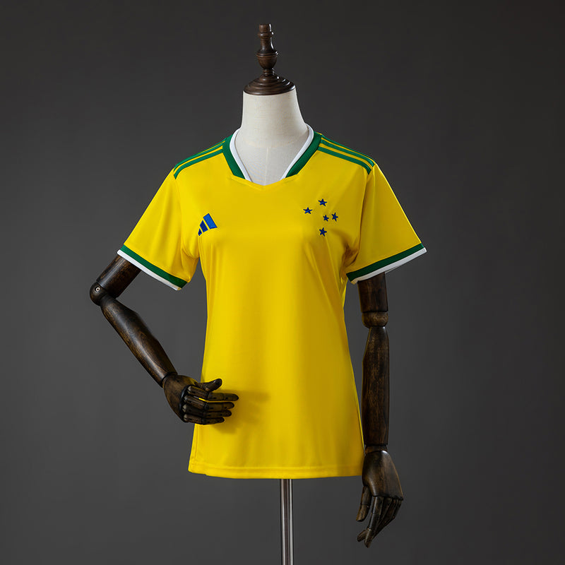 Camisa Cruzeiro 2026/27 Edição Especial Feminina Amarela – Versão Torcedora