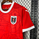 Camisa Áustria Euro 2024/25 Home Vermelha – Versão Torcedor