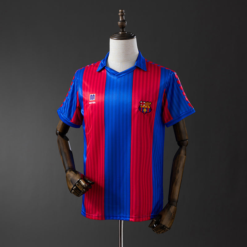 Camisa Barcelona 1991/92 Vermelha e Azul – Versão Retrô