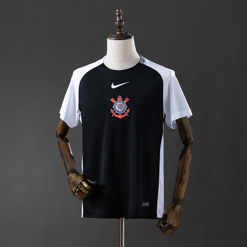Camisa Corinthians 25/26 Preto e Branco – Versão Torcedor