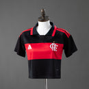 Camisa Cropped Flamengo 2026/27 Preto e Vermelho – Versão Feminina