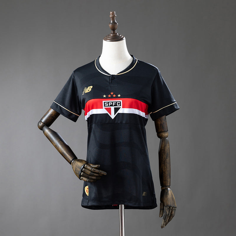 Camisa São Paulo 2025/26 Preta – Versão Jogadora Feminina