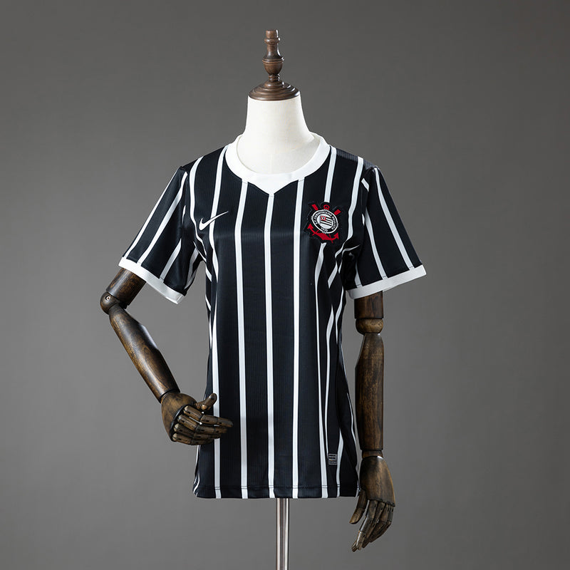 Camisa Corinthians 2026/27 Preto e Branca – Versão Torcedora Feminina