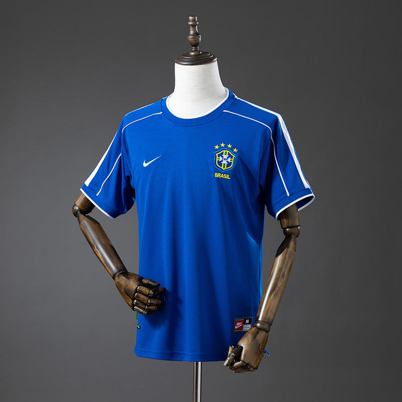 Camisa Seleção Brasil ll 1998 Azul – Versão Retrô