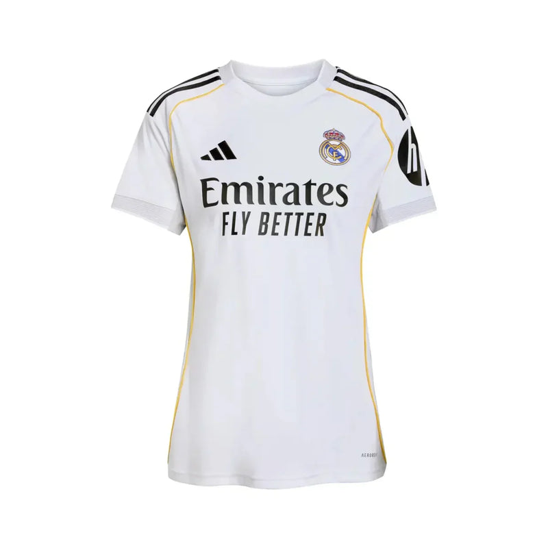 Camisa Feminina Real Madrid 25/26 Branca – Versão Torcedora