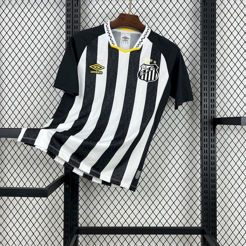 Camisa Santos 25/26 Preta e Branca – Versão Torcedor