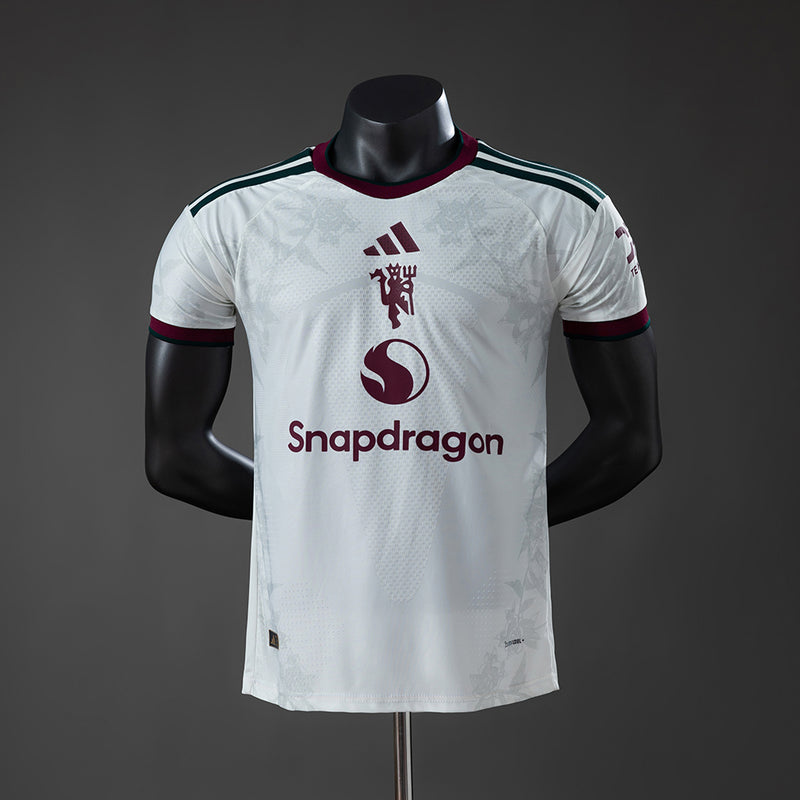Camisa Manchester United 2025/26 Away Branca – Versão Jogador
