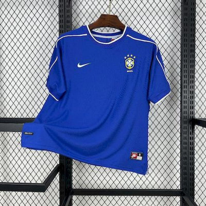 Camisa Retrô Seleção Brasil 1998/98 Away Azul – Versão Retrô